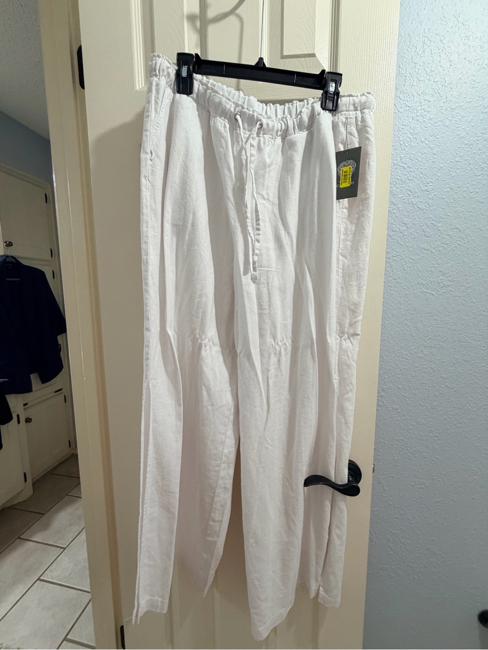 Vince Camuto NWT Wide Leg Linen Pants White Size Large